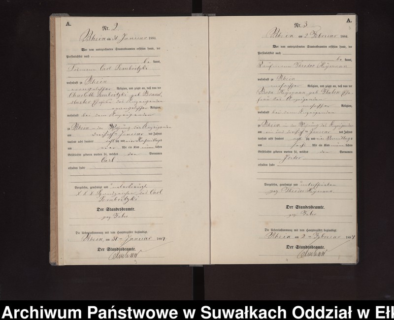 image.from.unit.number "Geburts-Neben-Register des Preussischen Standes-Amtes Rhein Kreis Loetzen"