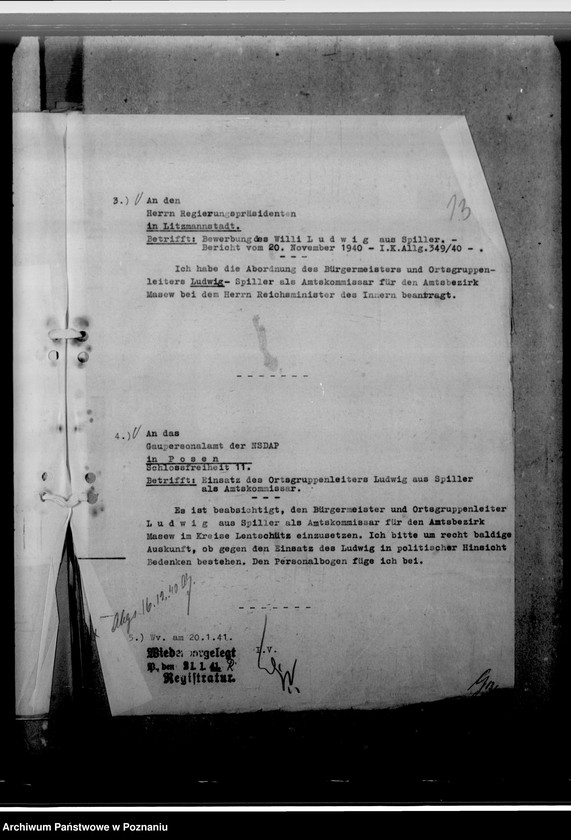 Obraz 17 z jednostki "Ludwig, Willi - komisarz obwodowy"