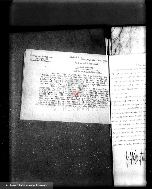 Obraz 12 z jednostki "/Zatwierdzenie projektu przebudowy i urządzenia mleczarni mechanicznej w majątku Chwałkowo własność J. Korytowski/"