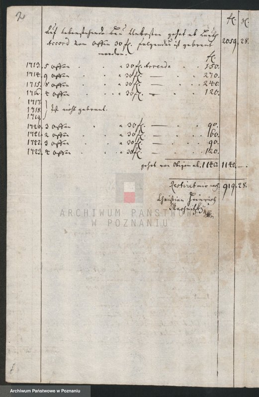Obraz 4 z jednostki "Sachen vor der Stadt Nothen (Zestawienie zużytych materiałów budowlanych i produkcyjnych przez cegielnię); język niemiecki"
