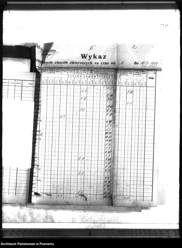 Obraz 7 z jednostki "Wykaz zaraźliwych chorób zwierzęcych Galicja"