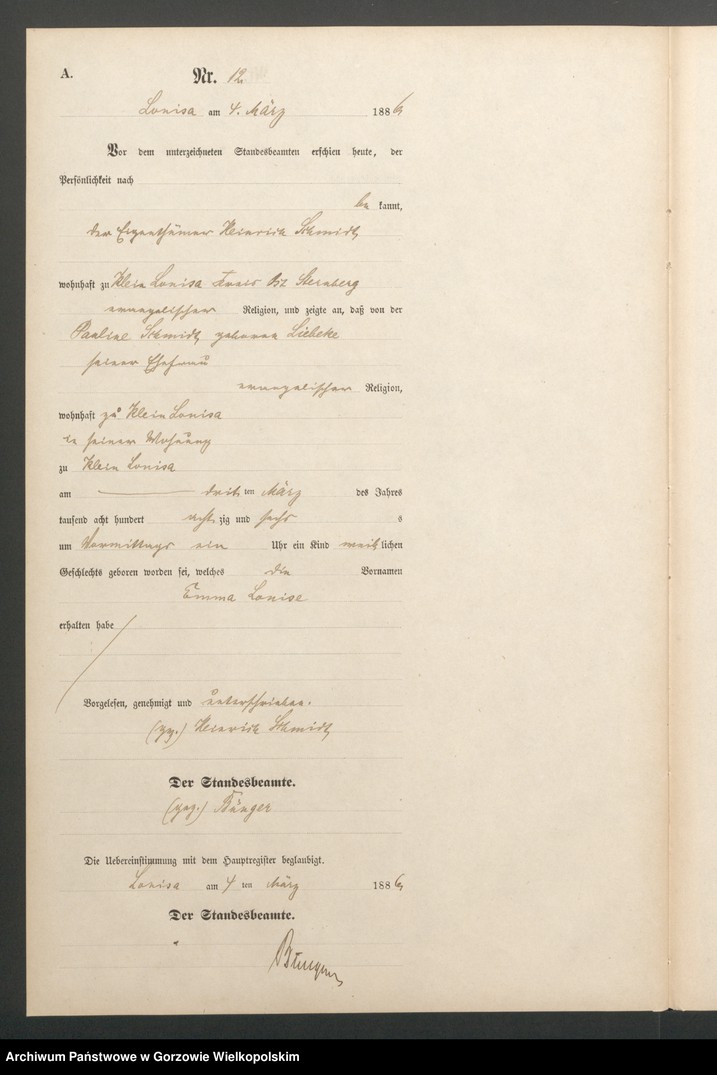 Obraz 14 z jednostki "Geburts Register"