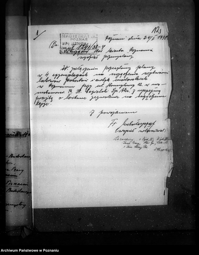 image.from.unit.number "Wytwórnia lakierów, pokostów i artykułów malarskich Fr. Mikołajczak i W. Słoma Poznań ul. Strumykowa 12"