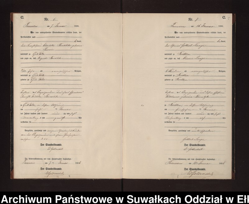 image.from.unit.number "Sterbe-Neben-Register des Preussischen Standes-Amtes Neuhoff Kreis Loetzen"