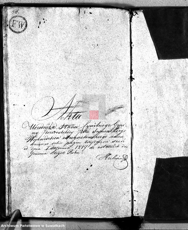 image.from.unit.number "Akta Gminy Przeroslskiey Zaślubionych od Dnia 1-wszego Stycznia Roku 1817"