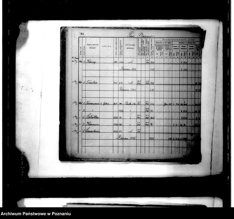 Obraz 12 z jednostki "Parcelacja instytucjonalna /wykaz obejmujący teren powiatu jarocińskiego"