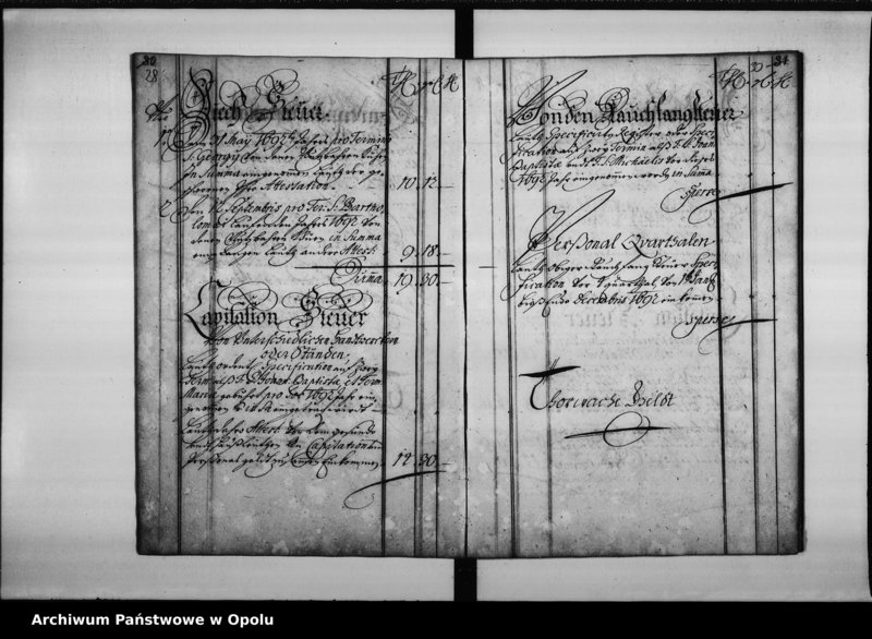 Obraz 20 z jednostki "Particular Rayttung Über Empfang undt Aussgab Geldt Bey der königlichen Stadt Oppeln vom Ersten January biess Ende Decembris Anno 1692"