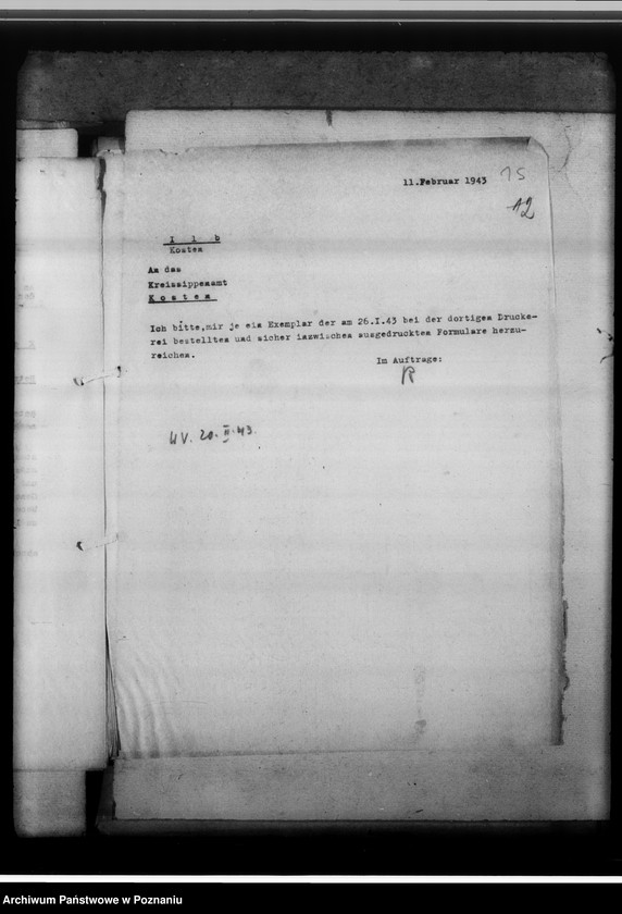 Obraz 18 z jednostki "[Korespondencja w sprawach organizacyjnych, sprawozdanie z działalności Kreissippenamt w Kościanie]"