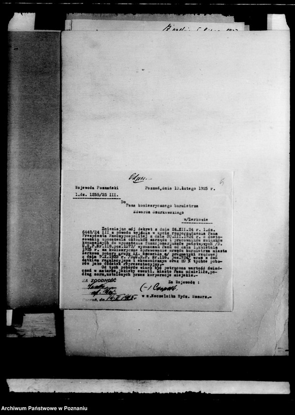 Obraz 9 z jednostki "Stosunki osobiste Edwarda Szurkowskiego burmistrza miasta Żerkowa"