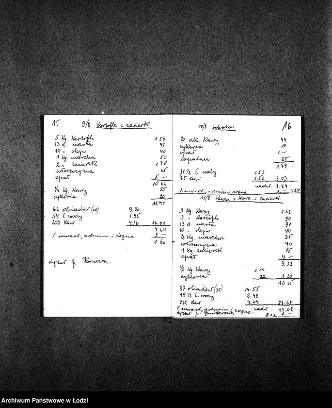 Obraz 17 z jednostki "[Kuchnia nr 93, przy ul. Pałacowa 5. Działalność kuchni, personel, konsumenci, kontrole]"
