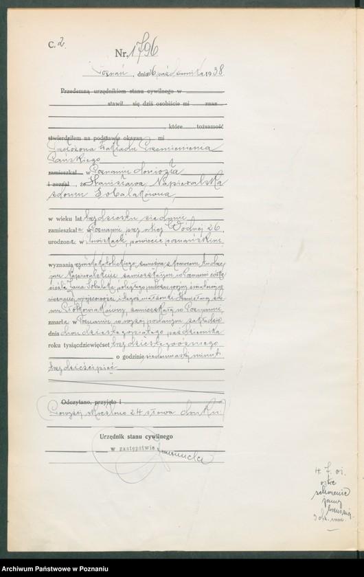 Obraz 4 z jednostki "Księga miejscowa zgonów tom IV [Rejestr główny zgonów]"