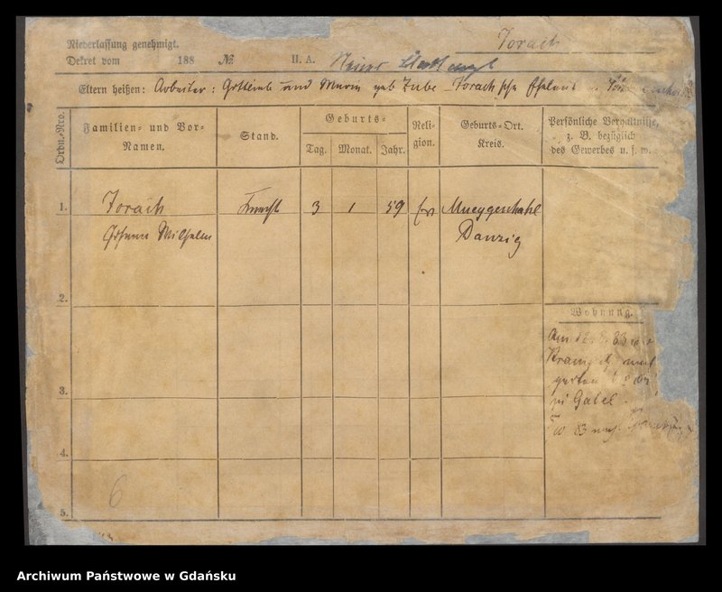 image.from.unit.number "Karty meldunkowe: Jorach - Jost Dorothea"