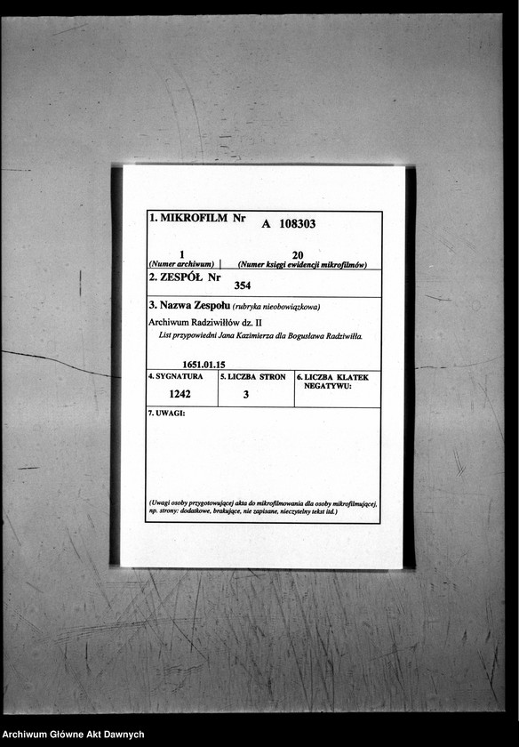 image.from.unit.number "List przypowiedni Jana[II] Kazimierza, króla polskiego i wielkiego księcia litewskiego oraz króla szwedzkiego, dla Bogusława księcia Radziwiłła, koniuszego litewskiego i generała gwardii JKM, w którym nakazuje mu zaciągnięcie regimentu rajtarskiego w liczbie 800 koni, a także określa czas jego służby oraz żołd."