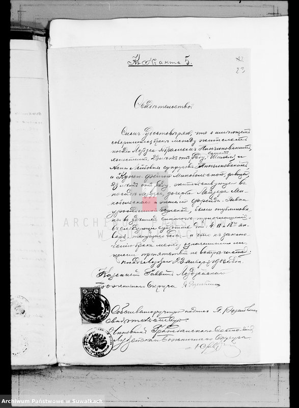 image.from.unit.number "Dokumenty k aktam o brakosočetavšichsja evrejach po Lozdzejskomu Božničnomu Okrugu za 1903 god"