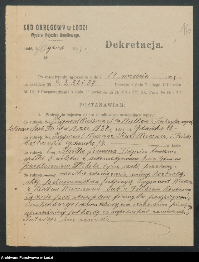 Obraz 18 z jednostki ""Wulkan"- Zygmunt Wiessner i S-ka- fabryka farb i lakierów"