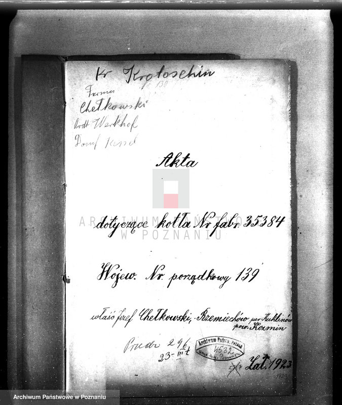 Obraz 3 z jednostki "Tartak w majętności Rzemiechów pow. krotoszyński nr porz. kotła 139"