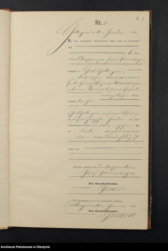 Obraz 6 z jednostki "Geburts-Neben-Register Nr 1 - 43"