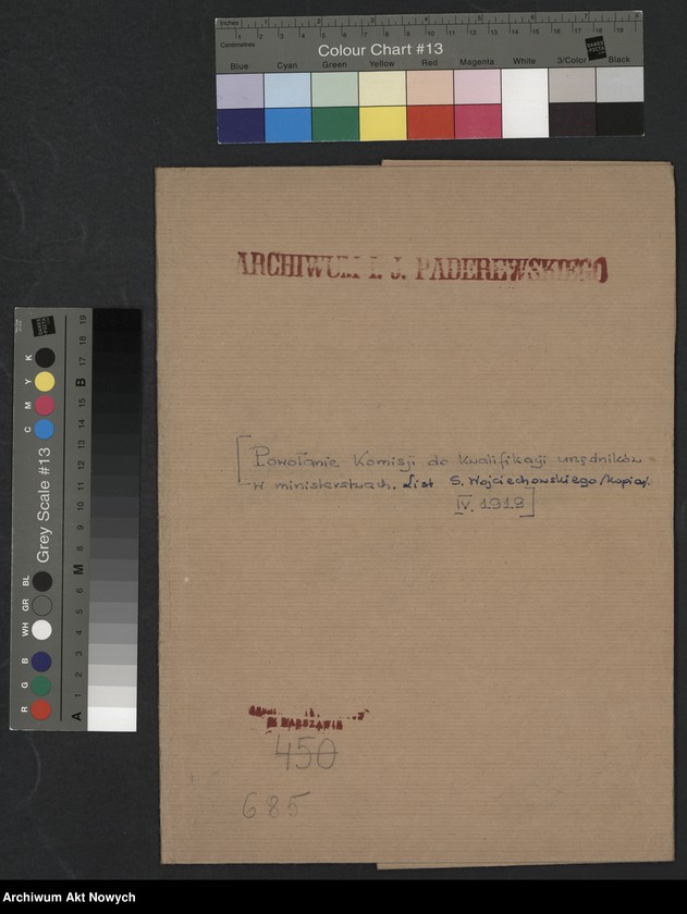 image.from.unit.number "Powołanie Komisji do kwalifikacji urzędników w ministerstwach. List S. Wojciechowskiego (kopia)"