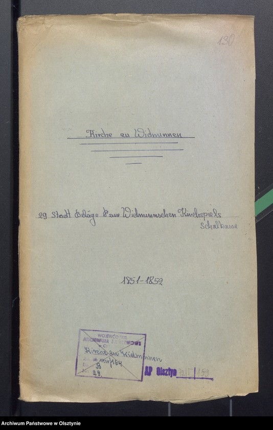 image.from.unit.number "27 Stück Beläge zur Widminnschen Kirchspiels Schulkasse Rechnung"