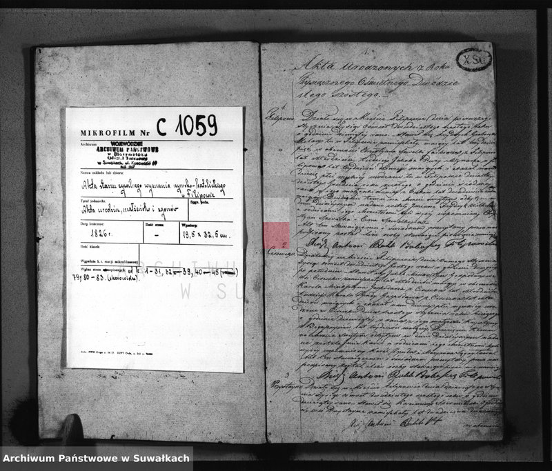 image.from.unit.number "[Akta Stanu Cywilnego Urodzonych, Zaślubionych i Zmarłych Gminy Filipowskiey z roku 1826]"