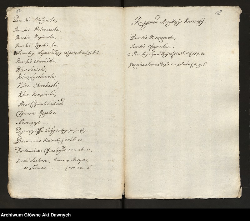 image.from.unit.number "Zbiór pism rozmaitych Wydziału Wojskowego tyczących, w. XVI - XVIII"