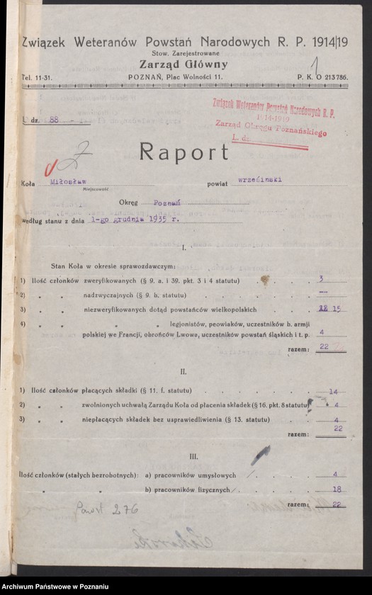 Obraz 4 z jednostki "Miłosław, powiat Września - akta koła."