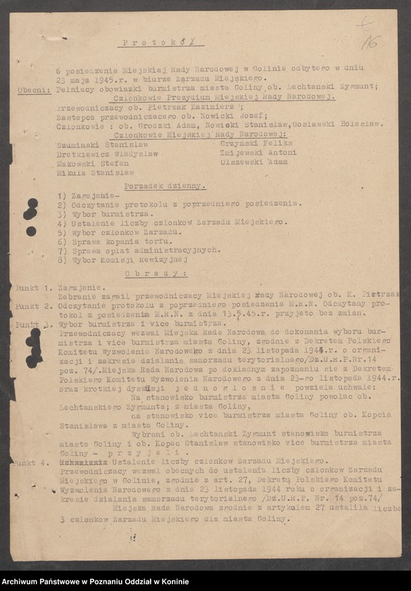 image.from.unit.number "Protokoły posiedzeń [Miejskiej Rady Narodowej]"