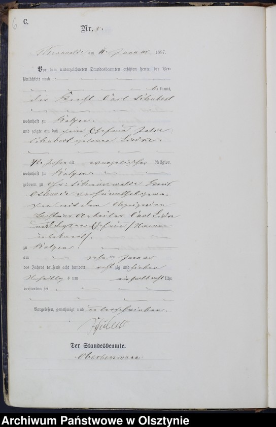 image.from.unit.number "Sterbe-Haupt-Register Nr 3 - 124"