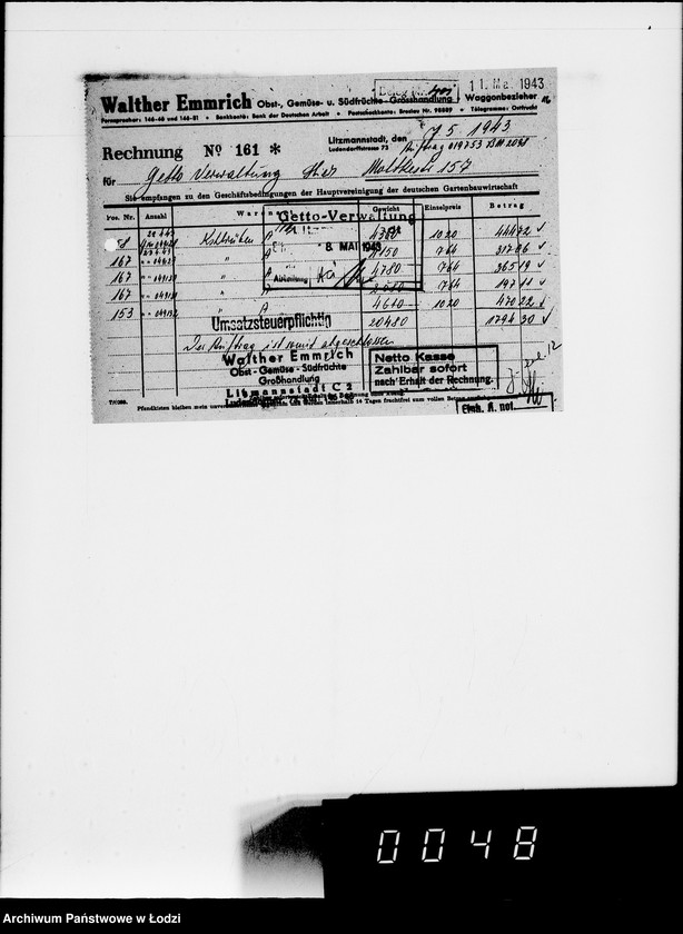 image.from.unit.number "Lebensmitteleinkauf. Aufträge, [Lieferscheinen und Rechnungen] 19751-19770"