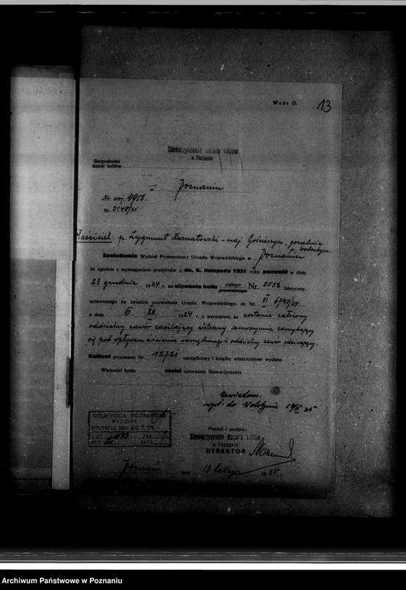 Obraz 18 z jednostki "Gorzelnia Majętności Gościeszyn powiat wolsztyński własność Hr Z. Kurnatowskiego nr woj. kotła 4958"