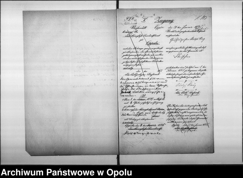 Obraz 12 z jednostki "Acta des Magistrats zu Oppeln betreffend die Gastwirthschaft No 5 Karlsplatz"