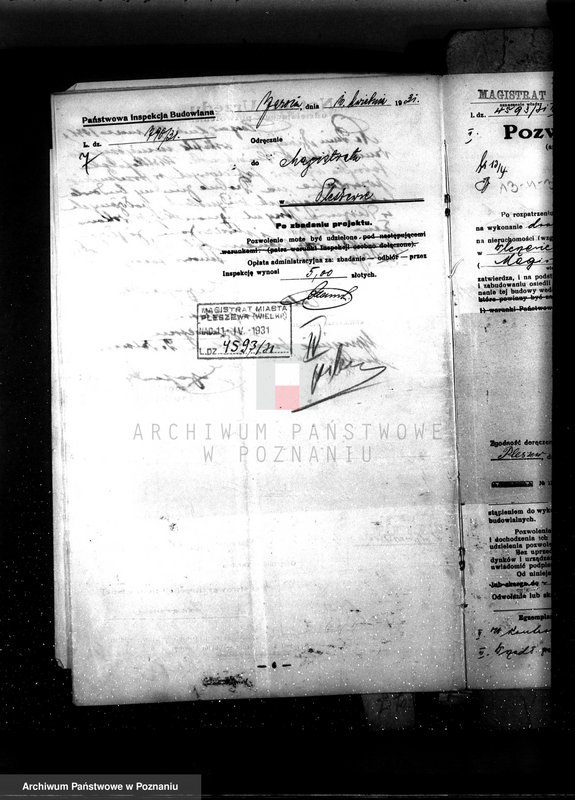 Obraz 11 z jednostki "Zatwierdzenie projektu urządzenia istniejącej fabryki papieru własność K. Świerkowski w Pleszewie"