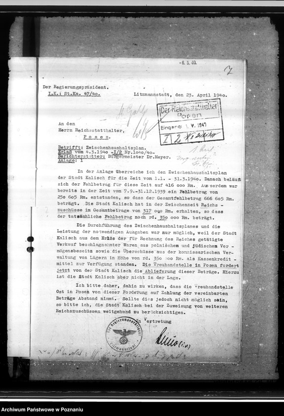 Obraz 11 z jednostki "Zwischenhaushaltsplan der Stadt Kalisch"