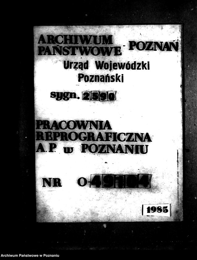 Obraz 1 z jednostki "Majątek Śródka powiatu międzychodzkiego wyłączenie z art. 4 i 5 ustawy o wykonaniu reformy rolnej"