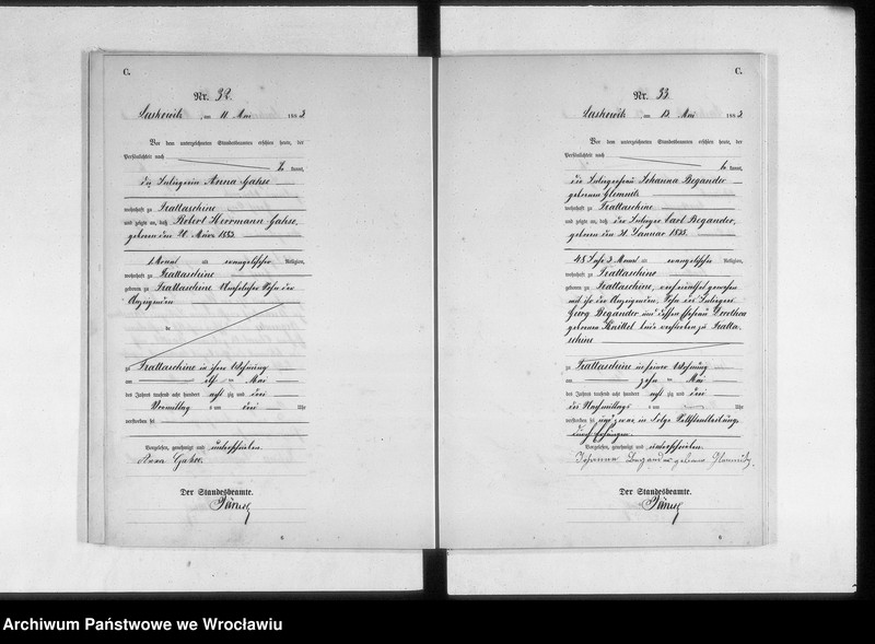 image.from.unit.number "Sterbehauptregister des Standesamtes Laskowitz 1883"