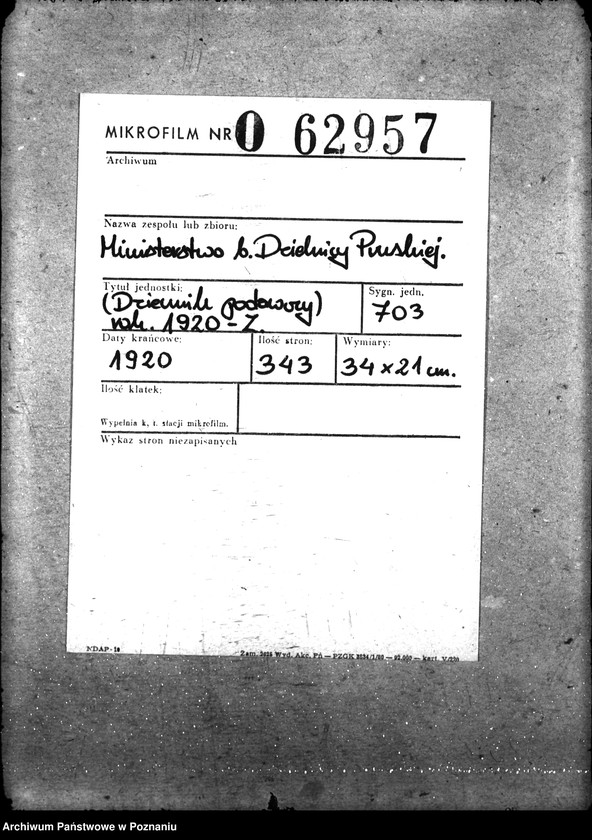 Obraz 2 z jednostki "[Dziennik podawczy] rok 1920 - L.dz."