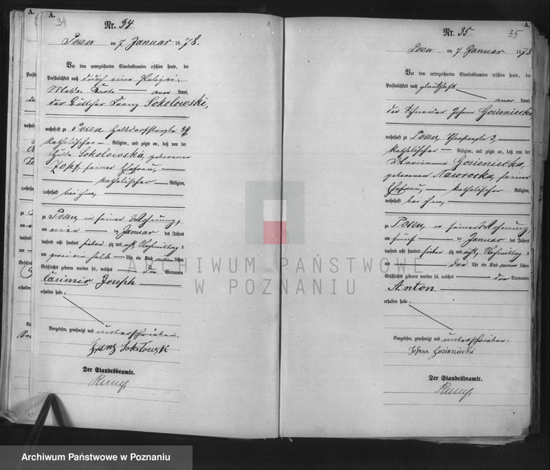 Obraz 19 z jednostki "Księga urodzeń t. I"