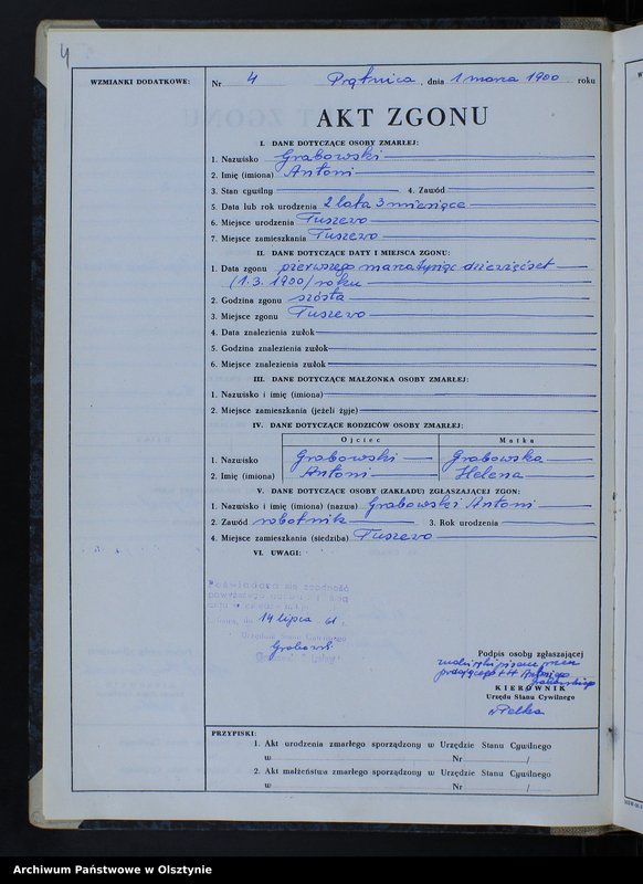 image.from.unit.number "Księga akt zgonu Nr 1 - 19, 1 - 25, 1-31, 1-35, 1-13, 1-22, 1-33; /przepisana w języku polskim z oryginału niemieckiego w dniach 14.07.1961 - 18.07.1961/"