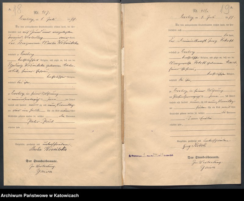 Obraz 13 z jednostki "Księga urodzeń nr 400-799"