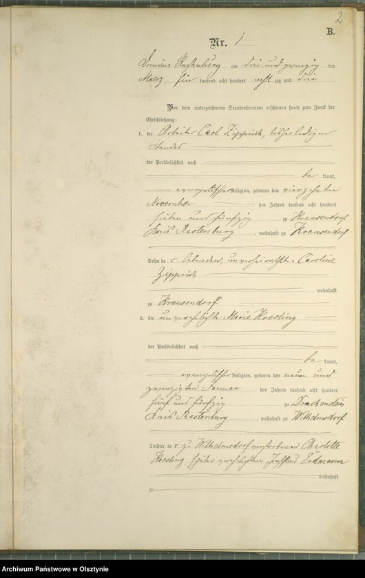 image.from.unit.number "Heiraths-Neben-Register Nr 1 - 9"