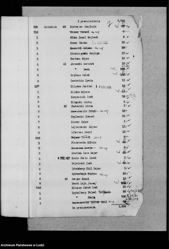 Obraz 11 z jednostki "Rejestr poborczy"