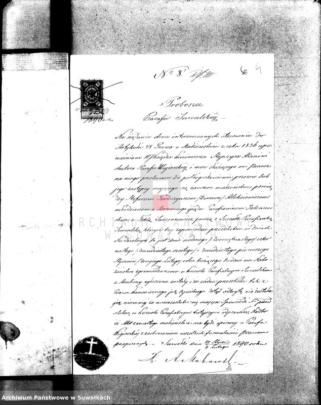 image.from.unit.number "[Dokumenty do akt małżeństw wyznania rzymskokatolickiego parafii w Wigrach]"