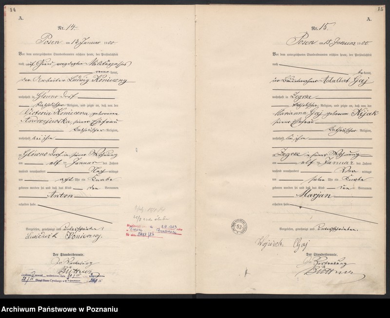 Obraz 10 z jednostki "Księga miejscowa urodzeń"