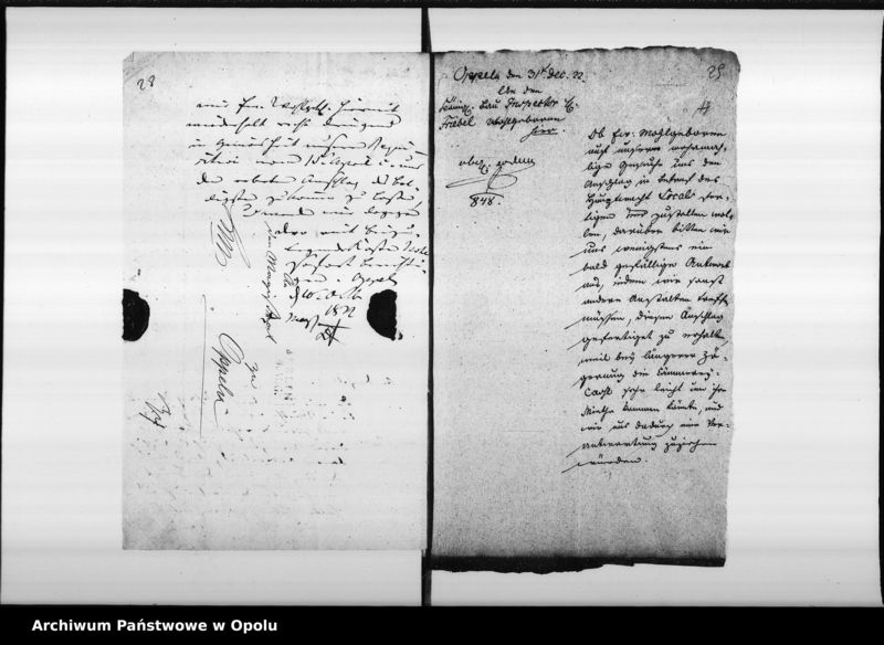 Obraz 20 z jednostki "Acta die bei der Stadt Oppeln dem Staate gehörenden [Garnisongebäude] so wie die Verwei[...] und die Miethe für die Hauptwacht Vol. I de anno 1821"