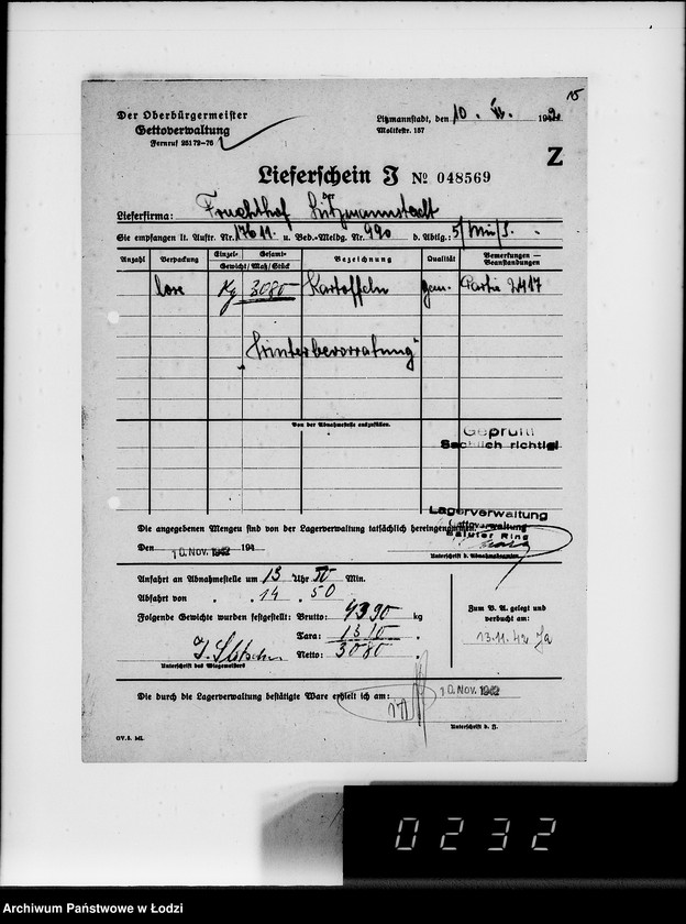 Obraz 19 z jednostki "Lebensmitteleinkauf. Aufträge, [Lieferscheinen und Rechnungen] 17611-17660"