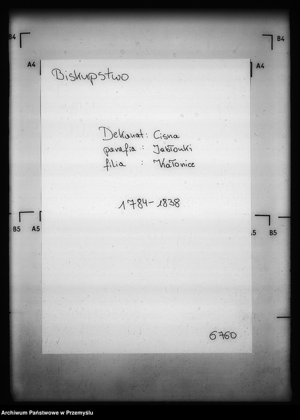 image.from.unit.number "[Kopie ksiąg metrykalnych parafii Jabłonki z filią Kołonice (dekanat Cisna)]"