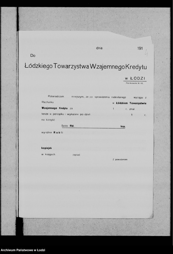 Obraz 8 z jednostki "Wyciągi z Banków"