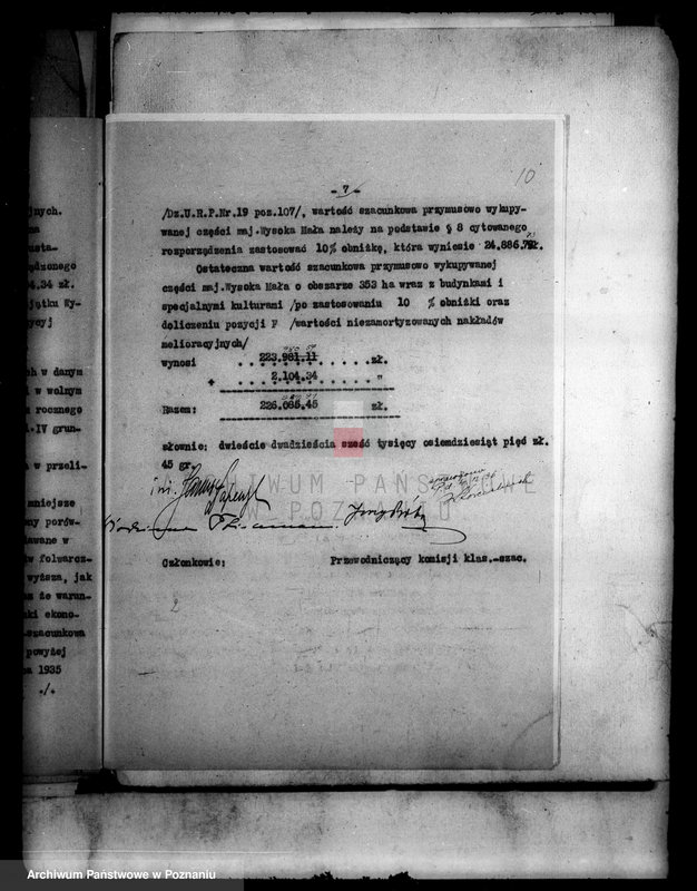 Obraz 14 z jednostki "Operat szacunkowy gruntów przymusowo wykupionych z majątku Wysoka-Mała powiatu wyrzyskiego"