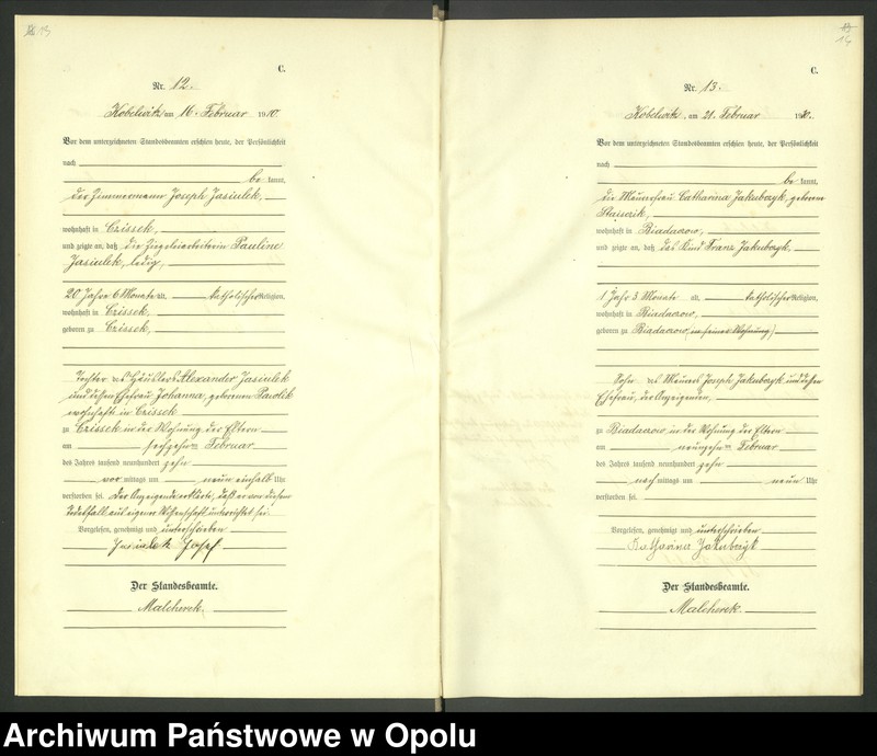 image.from.unit.number "Urząd Stanu Cywilnego Kobylice Księga Zgonów Rok 1910-1911"