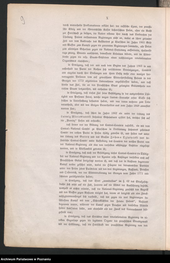 Obraz 13 z jednostki "Anklage - Schrift im Polenprozess 1864"